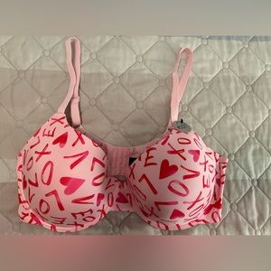 Pink XOXO Heart Bra Size 42D